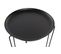 Table D'appoint Ronde En Fer Coloris Noir - Diamètre 37 X Hauteur 53 Cm