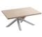 Table À Manger Rectangulaire En Bois Coloris Chêne Nordique Pieds Blanc - L. 160 X P. 100 X H. 76 Cm