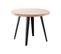 Table À Manger Ronde En Bois Coloris Chêne Nordique Pieds Noir - Diamètre 100 X Hauteur 76 Cm