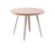 Table À Manger Ronde En Bois Coloris Chêne Nordique Pieds Blanc - Diamètre 100 X Hauteur 76 Cm