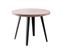 Table À Manger Ronde En Bois Coloris Chêne Miel Pieds Noir - Diamètre 100 X Hauteur 76 Cm