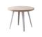 Table À Manger Ronde Extensible En Bois Coloris Chêne Nordique Pieds Blanc - D. 100-180 X H. 76 Cm