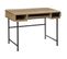 Bureau En Bois Mdf Naturel Et Acier Coloris Noir - Longueur 105 X Profondeur 60 X Hauteur 75,1 Cm