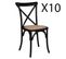 Lot De 10 Chaises En Bois Hêtre Coloris Noir - Longueur 48 X Profondeur 52 X Hauteur 89 Cm