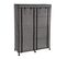 Armoire De Rangement Avec Penderie Sur Roulettes Coloris Gris - L. 118 X P. 49 X H. 168 Cm