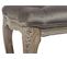 Banquette En Velours Et Bois De Caoutchouc Coloris Gris Foncé- L. 112 X P. 38 X H. 48 Cm