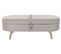 Banquette Coffre En Métal Coloris Gris - Longueur 114 X Profondeur 44 X Hauteur 43 Cm