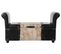 Banquette Coffre En Mdf Coloris Noir/beige - Longueur 113 X Profondeur 40 X Hauteur 61 Cm