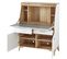 Table De Bureau En Mdf Coloris Blanc, Chêne - Longueur 98 X Hauteur 124 X Profondeur 40 Cm