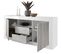 Buffet, Meuble De Rangement 2 Portes + 2 Tiroirs Blanc Brillant, Pin Blanc