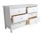 Commode,  Meuble De Rangement En Pin Coloris Blanc - Longueur 130 X Profondeur 45 X Hauteur 80 Cm