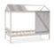 Lit Enfant Cabane En Mdf Et Pin Coloris Blanc, Gris Clair - L. 197,6  X P. 101,70 X H. 174,50  Cm