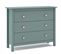 Commode,  Meuble De Rangement En Pin Coloris Vert Pétrole  - L. 100 X P. 40 X H. 80 Cm