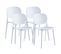 Lot De 4 Chaise En Polypropylène Coloris Blanc