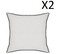 Lot De 2 Coussin Décoratif Déhoussable En Lin Et Coton Coloris Blanc - L. 45 X P. 12 X H. 45 Cm