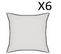 Lot De 6 Coussin Décoratif Déhoussable En Lin Et Coton Coloris Blanc - L. 45 X P. 12 X H. 45 Cm