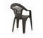 Lot De 2 Chaises De Jardin Empilables En Résine Coloris Marron - L. 58 X P. 54 X H. 86 Cm