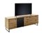 Meuble TV En Bois Coloris Chêne Sauvage Huilé - Longueur  209 X Hauteur 68 X Profondeur 50 Cm