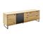 Meuble TV En Bois Coloris Chêne Sauvage Huilé - Longueur  209 X Hauteur 68 X Profondeur 50 Cm