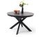 Table À Manger,  Table De Repas Ronde Extensible Coloris Anthracite, Pieds Métal Laqué Mat