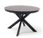 Table À Manger,  Table De Repas Ronde Extensible Coloris Anthracite, Pieds Métal Laqué Mat