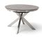 Table À Manger,  Table De Repas Ronde Extensible Coloris Anthracite, Pieds En Acier Brossé