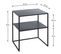 Table D'appoint En Métal Coloris Noir  - Longueur 50 X Profondeur 40 X Hauteur 60 Cm