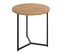 Table D'appoint Ronde Coloris Noir-chêne  - Diamètre 50 X Hauteur 52 Cm