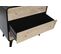 Commode, Meuble De Rangement En Bois Coloris Naturel, Noir - L. 80 X P. 40 X H. 79,5 Cm