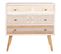 Commode, Meuble De Rangement En Bois De Sapin Coloris Blanc, Naturel - L. 80 X P. 35 X H. 80 Cm