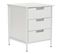 Chevet commode, Meuble De Rangement En Bois Mdf Coloris Blanc - L. 40 X P. 40 X H. 50 Cm