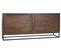 Buffet, Meuble De Rangement En Bois Coloris Marron Foncé - L. 177  X P. 38 X H. 75 Cm