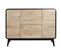 Buffet, Meuble De Rangement En Bois Coloris Naturel, Noir - L. 120 X P. 40 X H. 90,50 Cm