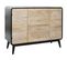 Buffet, Meuble De Rangement En Bois Coloris Naturel, Noir - L. 120 X P. 40 X H. 90,50 Cm