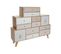 Buffet, Meuble De Rangement En Bois De Paulownia Coloris Naturel - L. 120 X P. 25 X H. 110 Cm