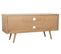 Meuble TV En Bois Mdf Naturel Et Métal  - L. 120 X P. 40 X H. 57 Cm