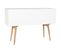 Buffet, Meuble De Rangement En Bois De Sapin Coloris Blanc, Naturel  - L. 120  X P. 35 X H. 80 Cm