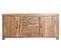 Buffet, Meuble De Rangement En Bois D'acacia Coloris Naturel - L. 170 X P.  45 X H. 80 Cm