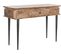 Table Console En Bois De Manguier Naturel Et Métal Noir  - L. 116 X P. 40 X H. 77  Cm