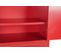 Armoire De Rangement En Bois De Sapin /mdf Coloris Rouge - L. 85.5 X P. 50.5 X H. 186.2 Cm