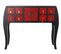 Table Console En Bois De Sapin Et Mdf Coloris Rouge Et Noir - L. 98,5 X P. 27 X H. 80 Cm