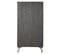 Armoire De Rangement En Bois Sculpté Coloris Marron Foncé Et Pied En Métal Doré