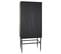 Armoire De Rangement Avec 2 Portes En Résine/ Bois Mdf Coloris Noir/gris - L. 75 X P. 40 X H. 181 Cm