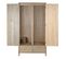 Armoire De Rangement En Bois Mdf Coloris Naturel - Longueur 90 X Profondeur 40 X Hauteur 180 Cm