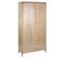 Armoire De Rangement En Bois Mdf Coloris Naturel - Longueur 90 X Profondeur 40 X Hauteur 180 Cm