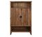 Armoire De Rangement Avec 2 Portes En Bois Coloris Marron - L. 100 X P. 45 X H. 160 Cm