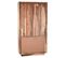 Vitrine, Armoire Vaisselier En Bois/verre Coloris Marron/naturel - L. 100 X P. 42 X H. 190 Cm