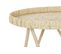 Table D'appoint Ronde En Bambou Coloris Naturel - Diamètre  60 X Hauteur 52  Cm