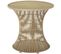 Table D'appoint Ronde En Bois De Rotin Coloris Naturel - Diamètre  60,5 X Hauteur 60 Cm