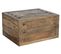 Table Basse Rectangulaire En Bois Recyclé/pin Coloris Marron Foncé - L. 78 X P. 59 X H. 41 Cm